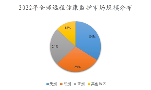 2022年全球遠(yuǎn)程健康監(jiān)護(hù)市場規(guī)模分布