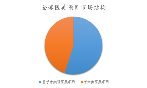 全球醫美項目市場結構